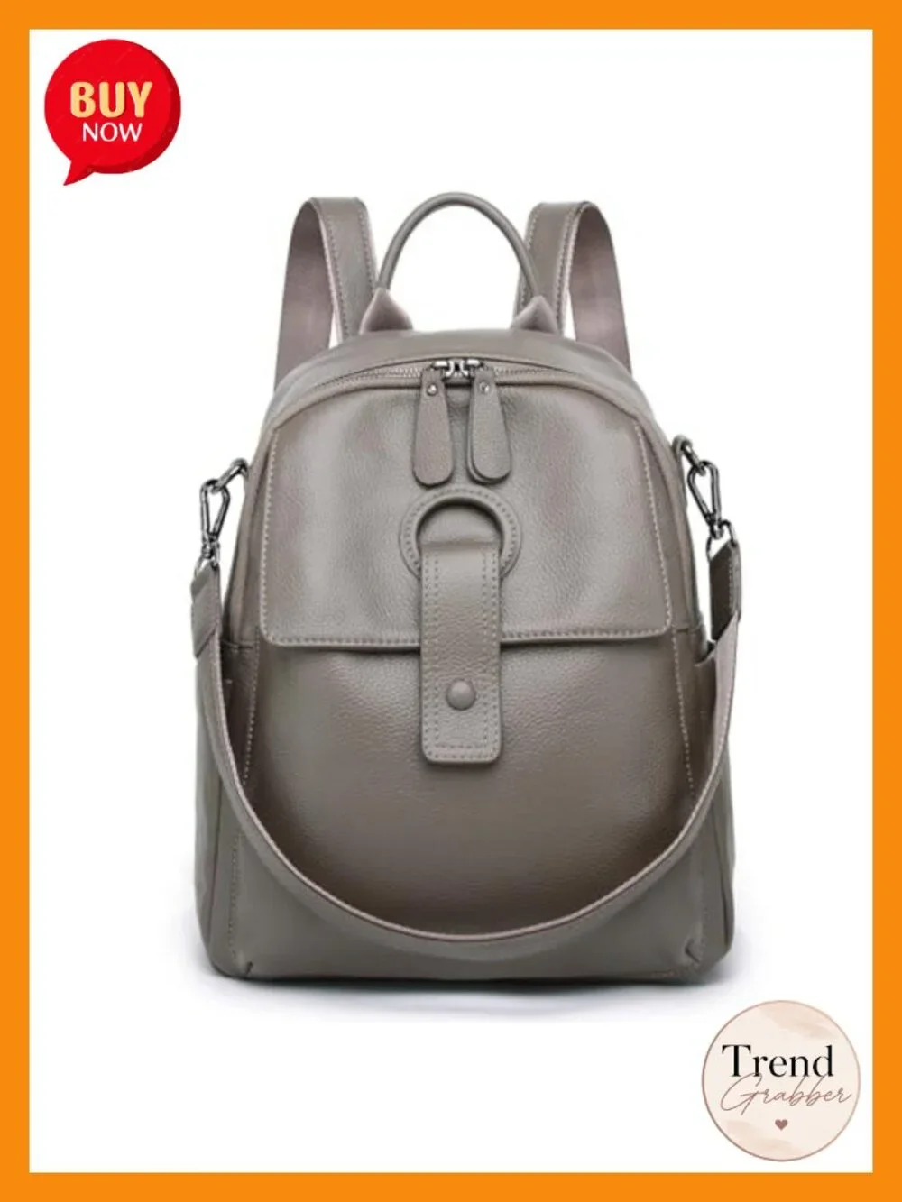 Genuine Leather Backpack Purse Women Anti-Theft Convertible Shoulder Bag Travel